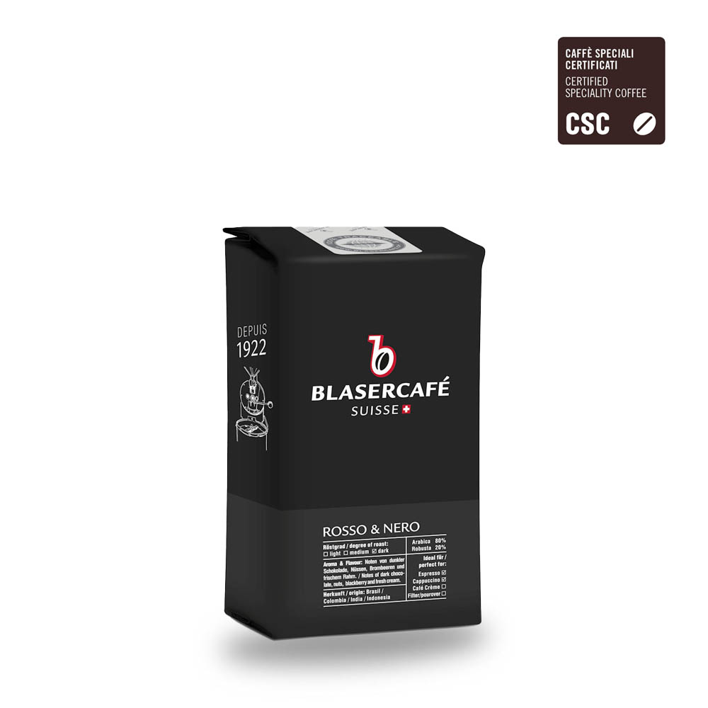 Blasercafé Rosso e Nero Espresso CSC 250g Bohnen online kaufen bei Kaffee Rauscher