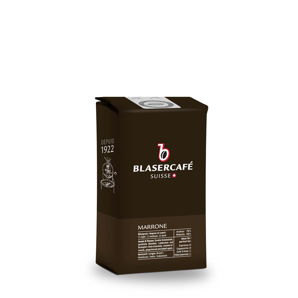 Blasercafé Marrone Espresso-Mischung 250g Bohnen online kaufen bei Kaffee Rauscher