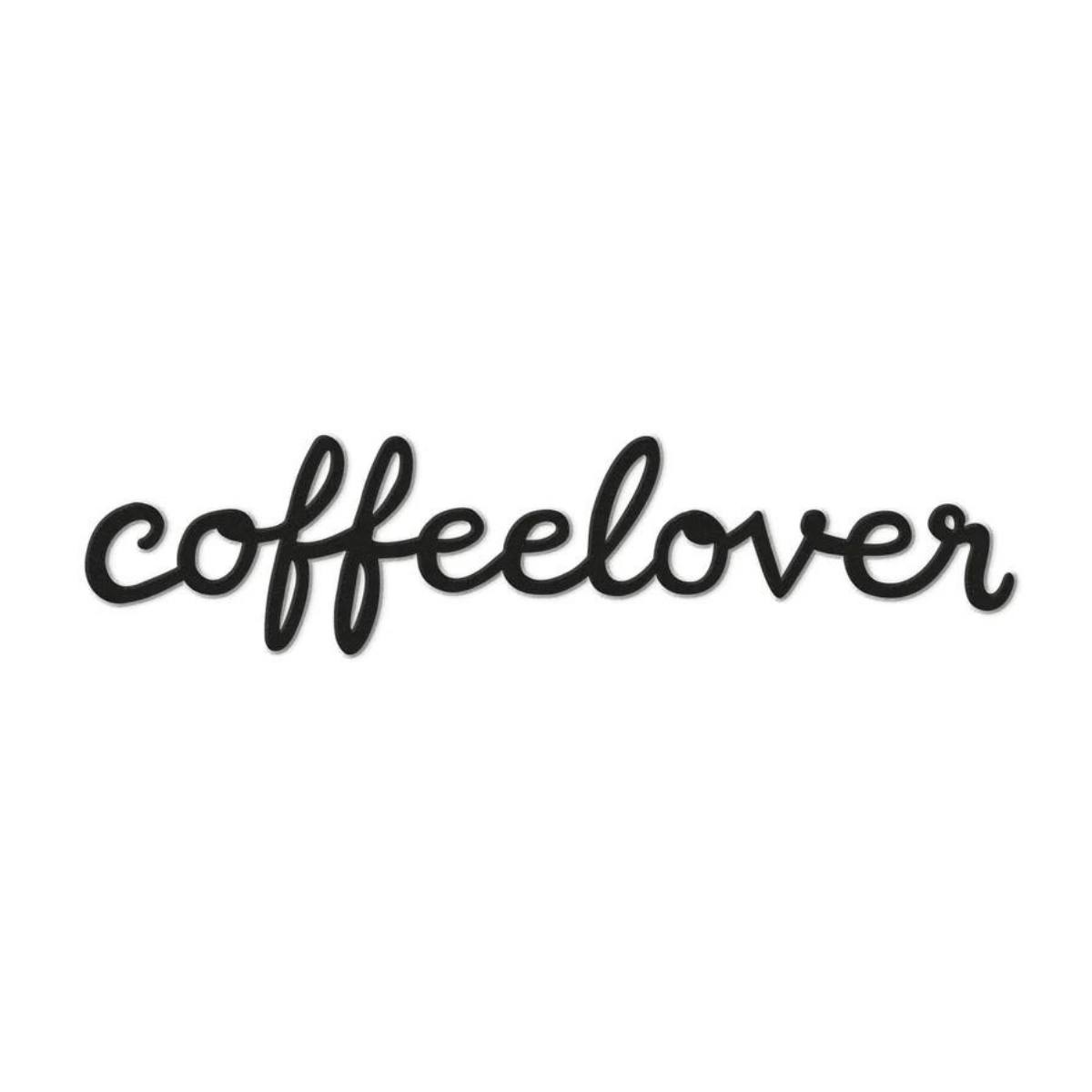 Eulenschnitt Holzschriftzug Coffee Lover