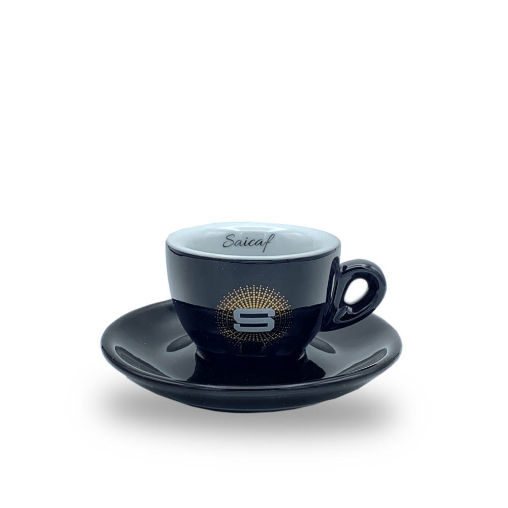 Saicaf Espressotasse schwarz plus Untertasse online kaufen