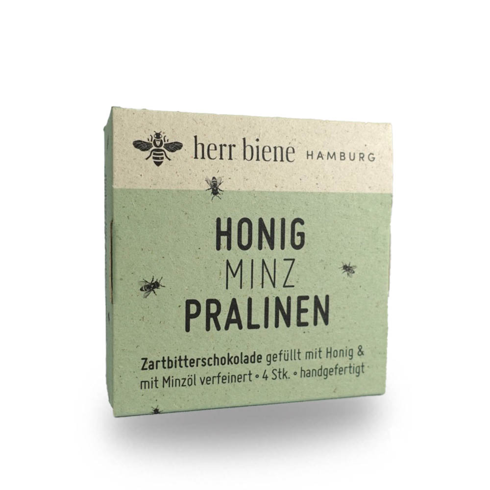 herr biene Honig-Minz-Pralinen in Zartbitterschokolade 4 Stk online kaufen bei Kaffee Rauscher