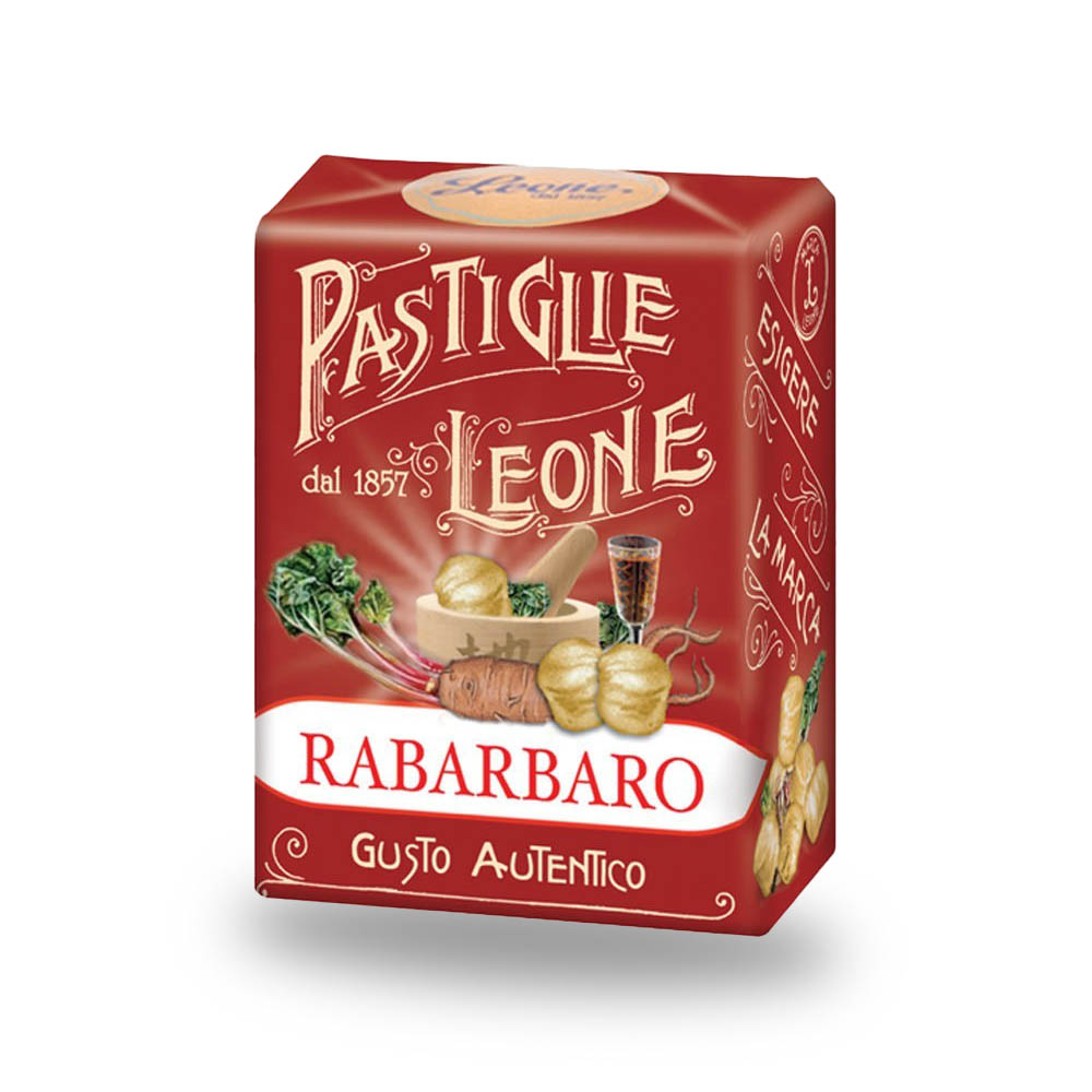 Leone Pastillen Rhabarber 30 g - Pastiglie Rabarbaro online kaufen bei Kaffee Rauscher