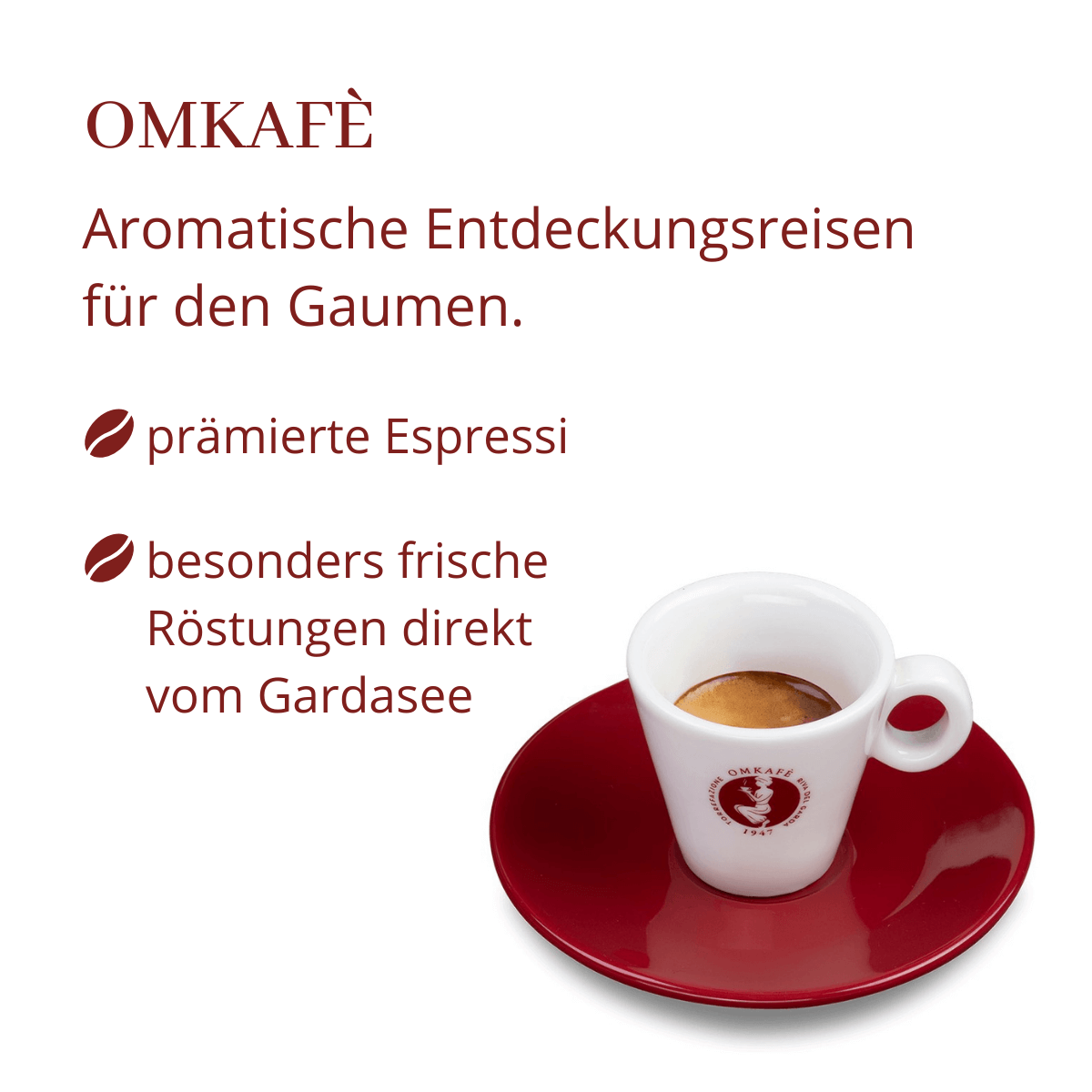 Omkafè Espressotasse plus Untertasse
