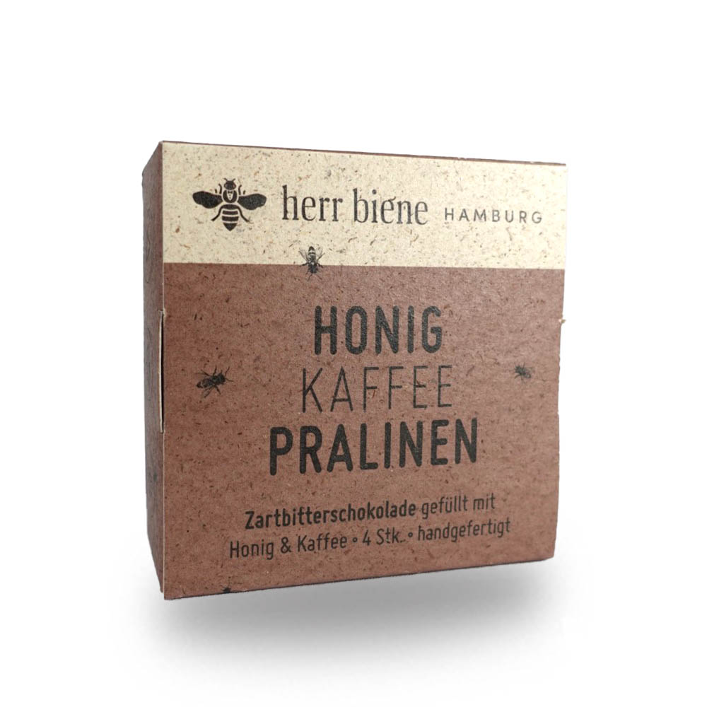 herr biene Honig-Kaffee-Pralinen in Zartbitterschokolade 4 Stk online kaufen bei Kaffee Rauscher