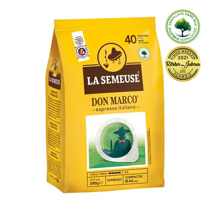 La Semeuse Don Marco Espresso ESE Pads 40 Stück ohne Alu-Umverpackung