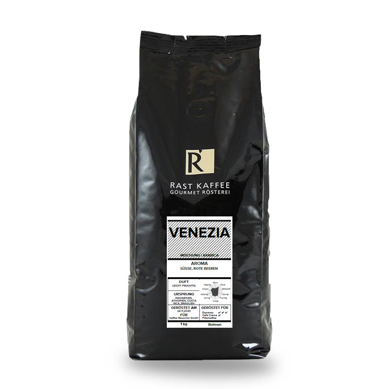 Rast Kaffee Venezia Espresso 1000g Bohnen online kaufen bei Kaffee Rauscher