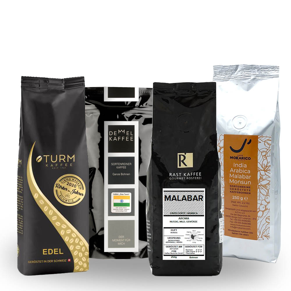 Probierset säurearmer Kaffee 4x 250g Bohnen online kaufen bei Kaffee Rauscher