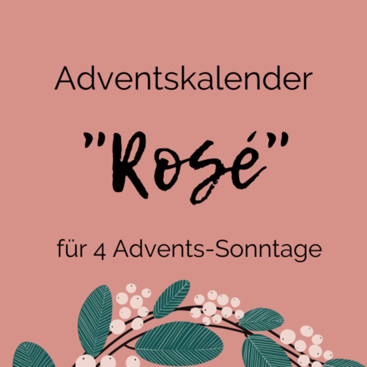 Premium-Adventskalender "Rosé" für 4 Advents-Sonntage 