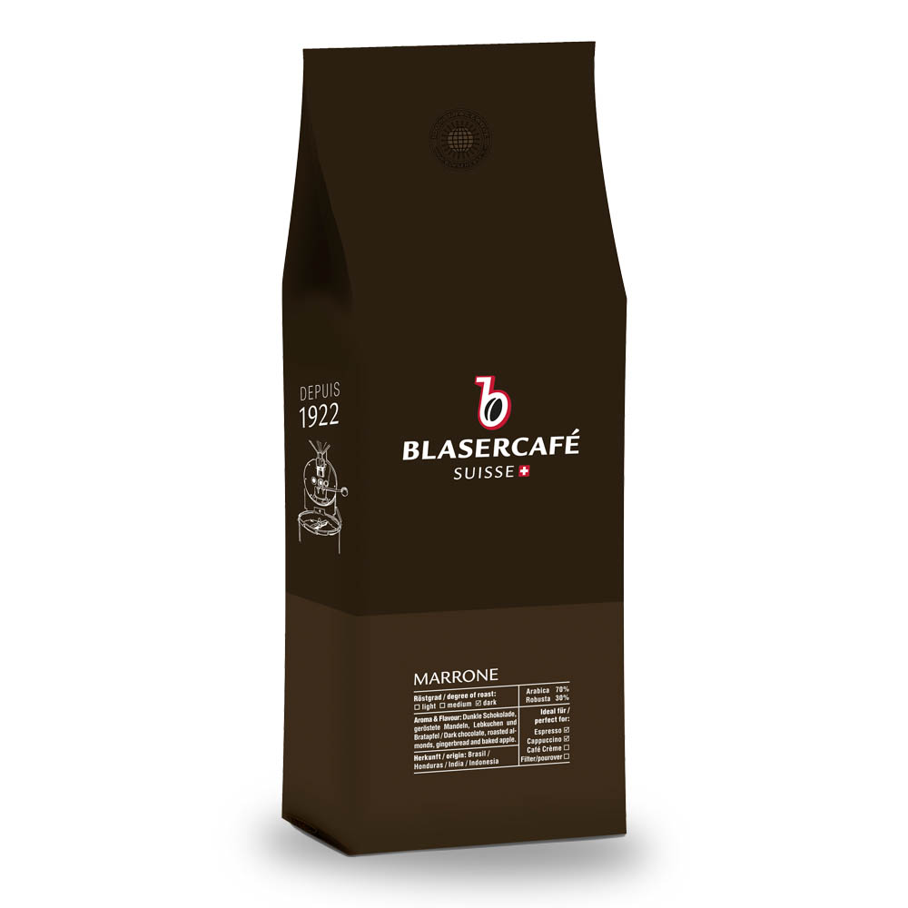 Blasercafé Marrone Espresso-Mischung 1.000g Bohnen online kaufen bei Kaffee Rauscher