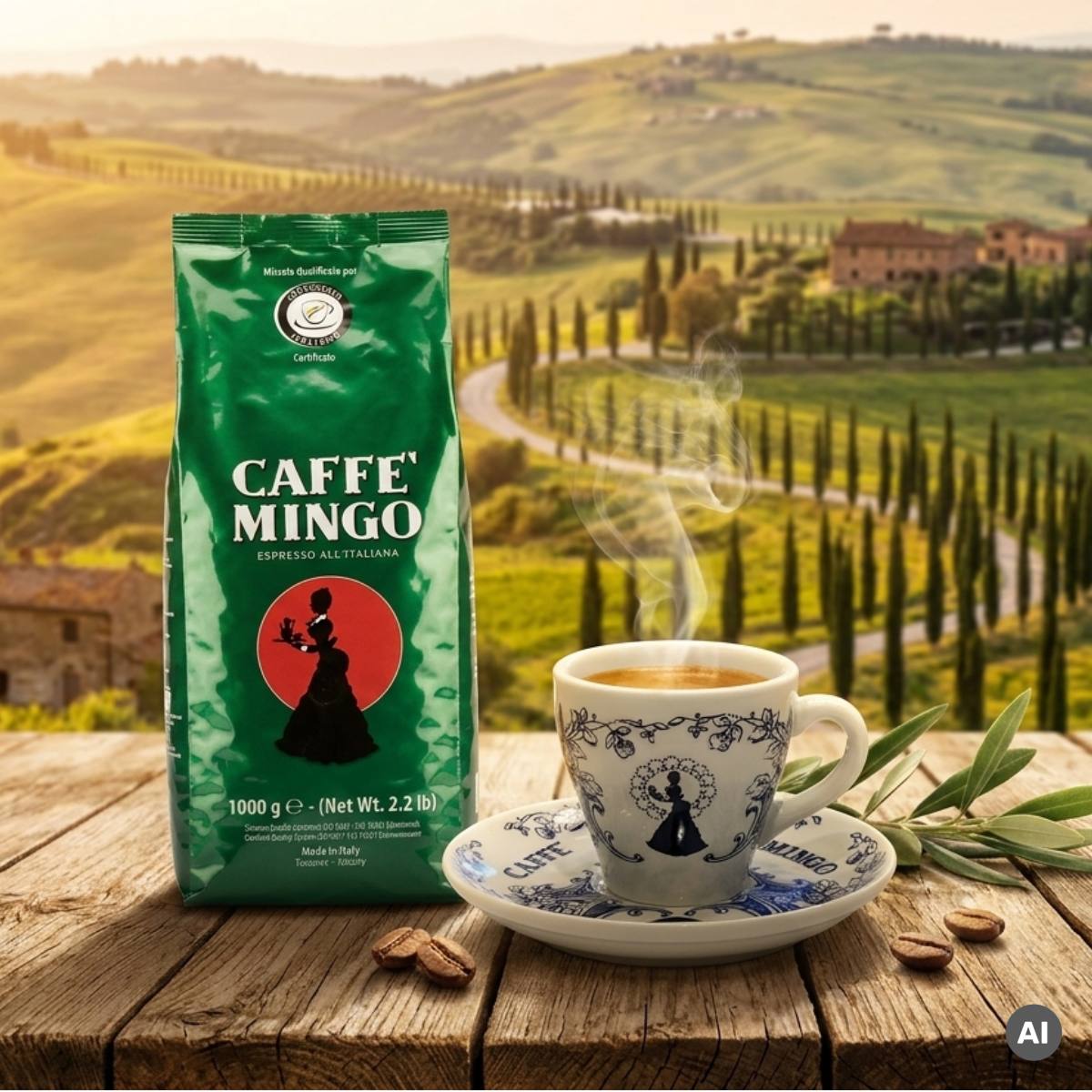 Caffè Mingo Espressotasse im Vintage-Design